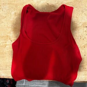 Red crop top